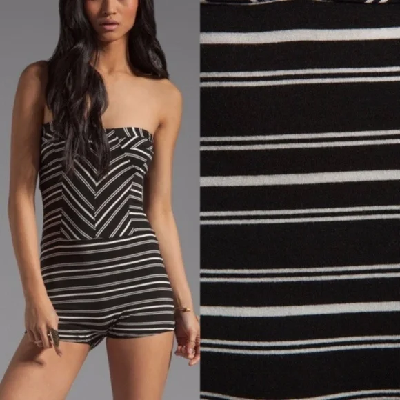 REVOLVE Blue Life Striped Bustier Bodysuit Onesie - Picture 2 of 8